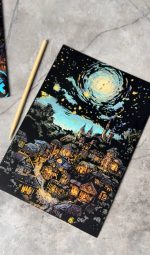 ست 4 عددی اسکرچ کارت yuelu سایز A5
