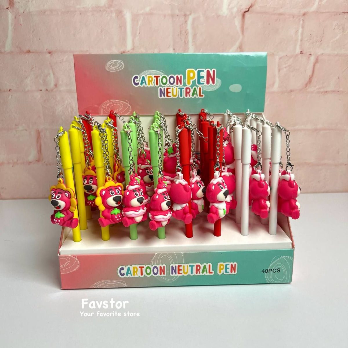 روان نویس آویزدار سیلیکونی طرح خرس و توت فرنگی Lotso کد 218 - Image 1