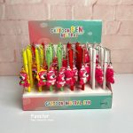 روان نویس آویزدار سیلیکونی طرح خرس و توت فرنگی Lotso کد 218