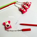 روان نویس آویزدار سیلیکونی طرح خرس و توت فرنگی Lotso کد 218 - Image 3