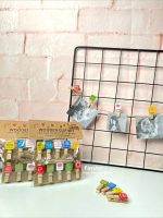 ست 10 عددی گیره چوبی WOODEN CLIP طرح روز های هفته کد bes086-1066