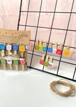 ست 10 عددی گیره چوبی WOODEN CLIP طرح روز های هفته کد bes086-1066 - Image 3