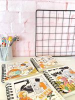 دفتر جلد سخت JINGU طرح فضانورد کد 5753 - Image 4