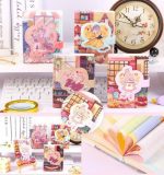 دفترچه جلد مگنتی JINGU طرح دختر انیمه FLOWER SHOP کد 2812