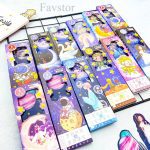 ست 5 عددی بوک مارک طلقی MEI QI طرح گلکسی و شازده کوچولو کد MQ-824