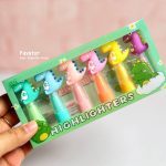 ست 6 عددی مینی هایلایتر طرح دایناسور کد MD-345