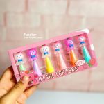 ست 6 عددی مینی هایلایتر طرح خرس و توت فرنگی کد MD-346