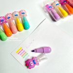 ست 6 عددی مینی هایلایتر طرح خرس و توت فرنگی کد MD-346 - Image 2