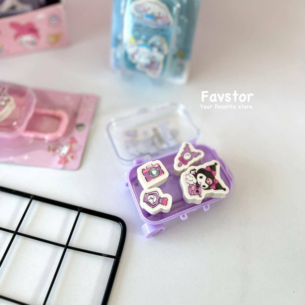 ست پاک کن چمدانی طرح کرومی و Sanrio کد 1059 - Image 4
