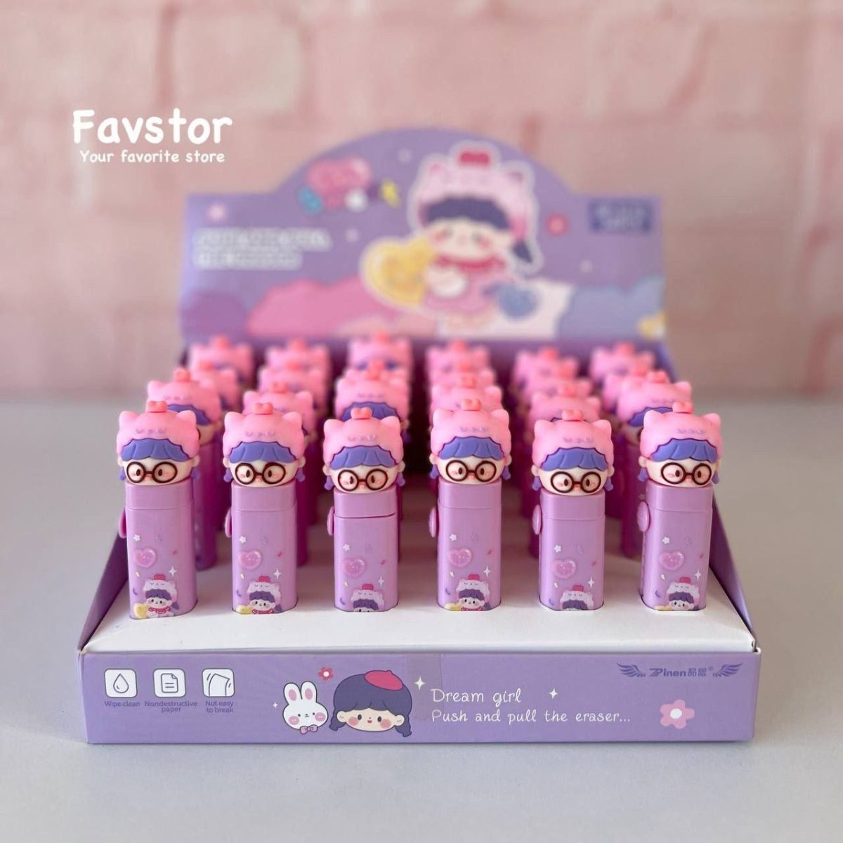 پاک کن کاتری Pinen طرح دختر Sweet کد XP-3170 - Image 2