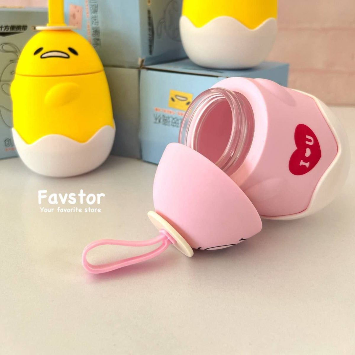 قمقمه تخم مرغی 290 ml طرح جوجه و خوک کد 525 - Image 3