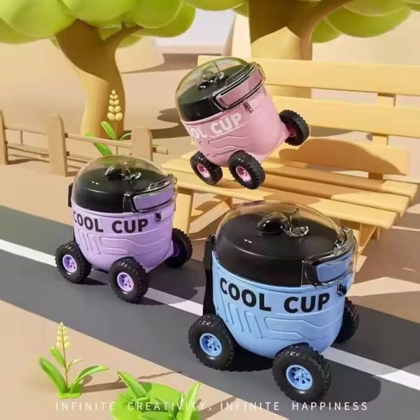 قمقمه چرخ دار 550 ml طرح ماشین مریخ نورد