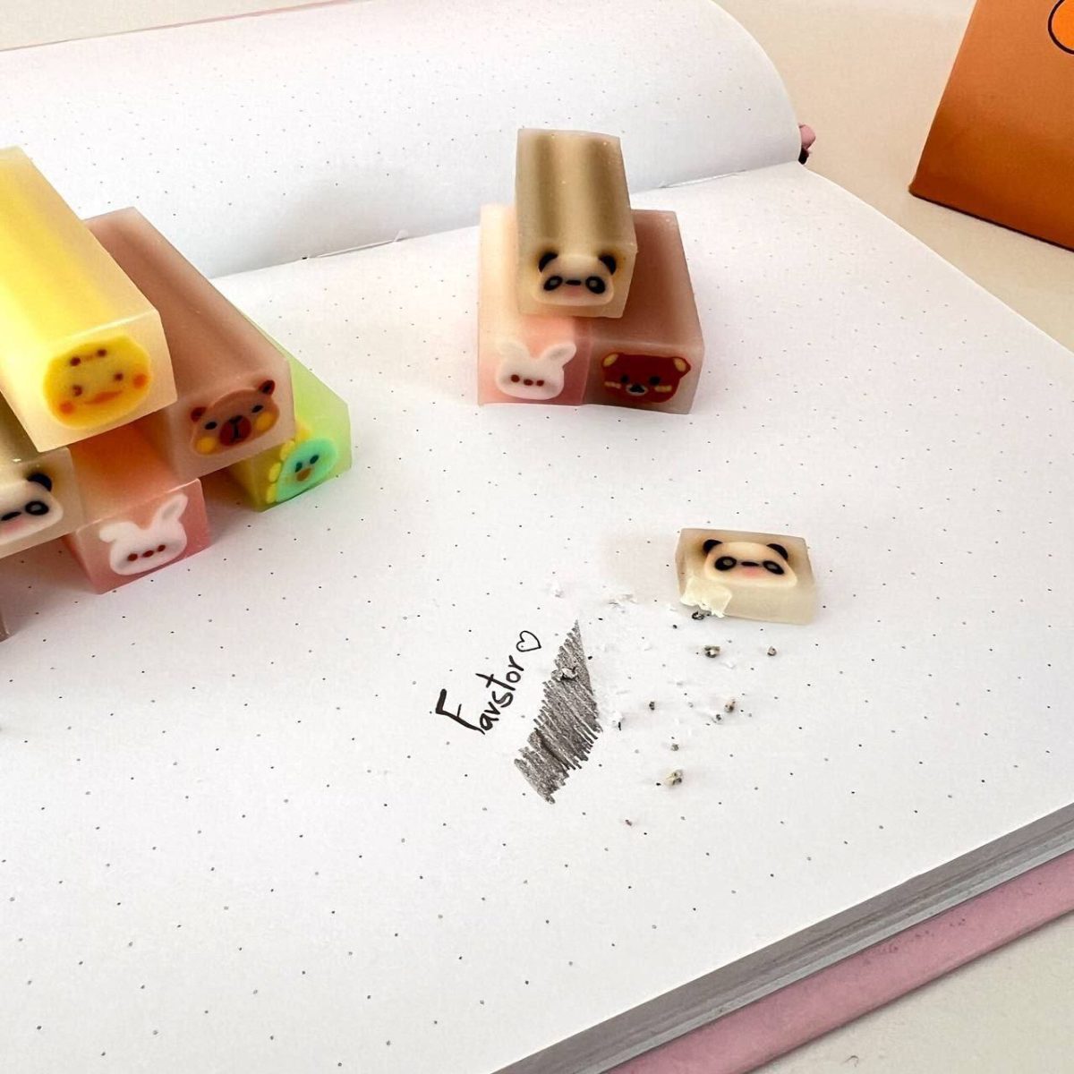 ست 6 عددی پاک کن مغزدار Pinen طرح حیوانات کد XP-3154 - Image 4