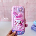 جامدادی نیم تبلتی 3D قفل دار طرح کرومی و Sanrio کد 8918 - Image 8