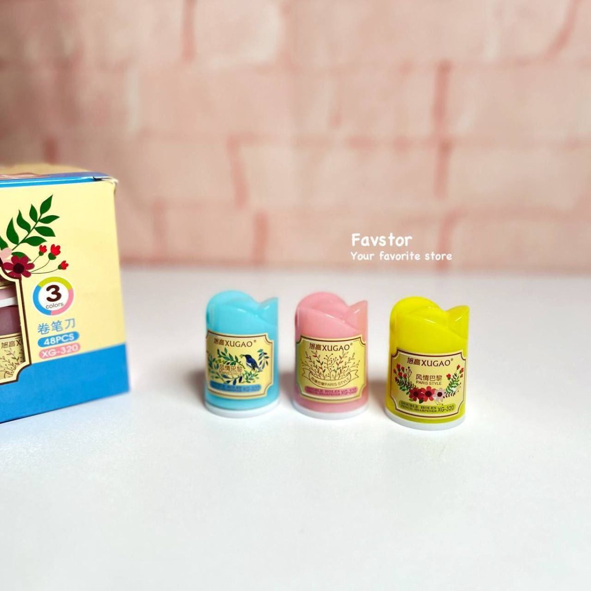 مداد تراش مخزن دار دو تیغه XUGAO استوانه ای کد XG-320 - Image 1