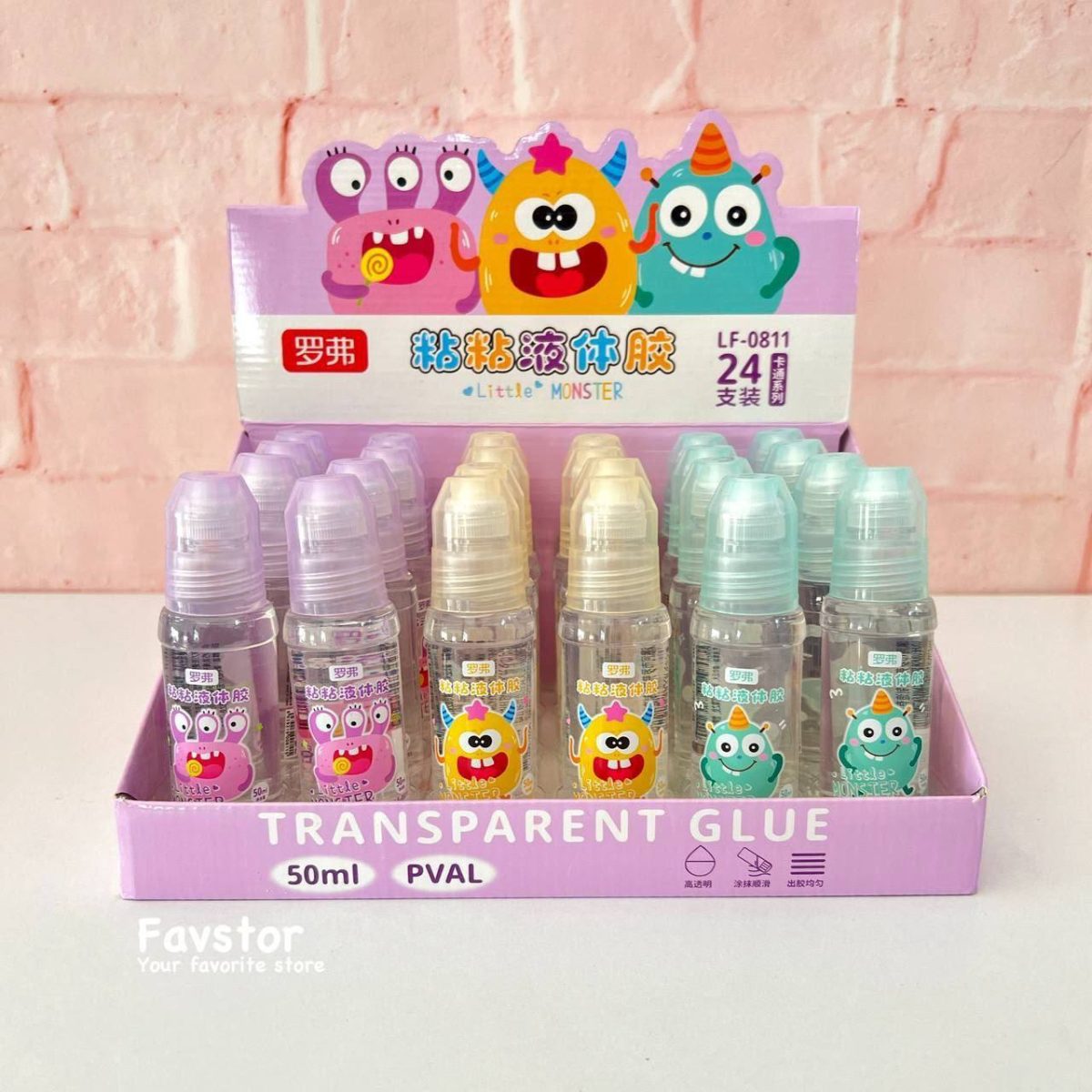 چسب مایع 50 میل Loufor طرح هیولا Little MONSTER کد LF-0811 - Image 1