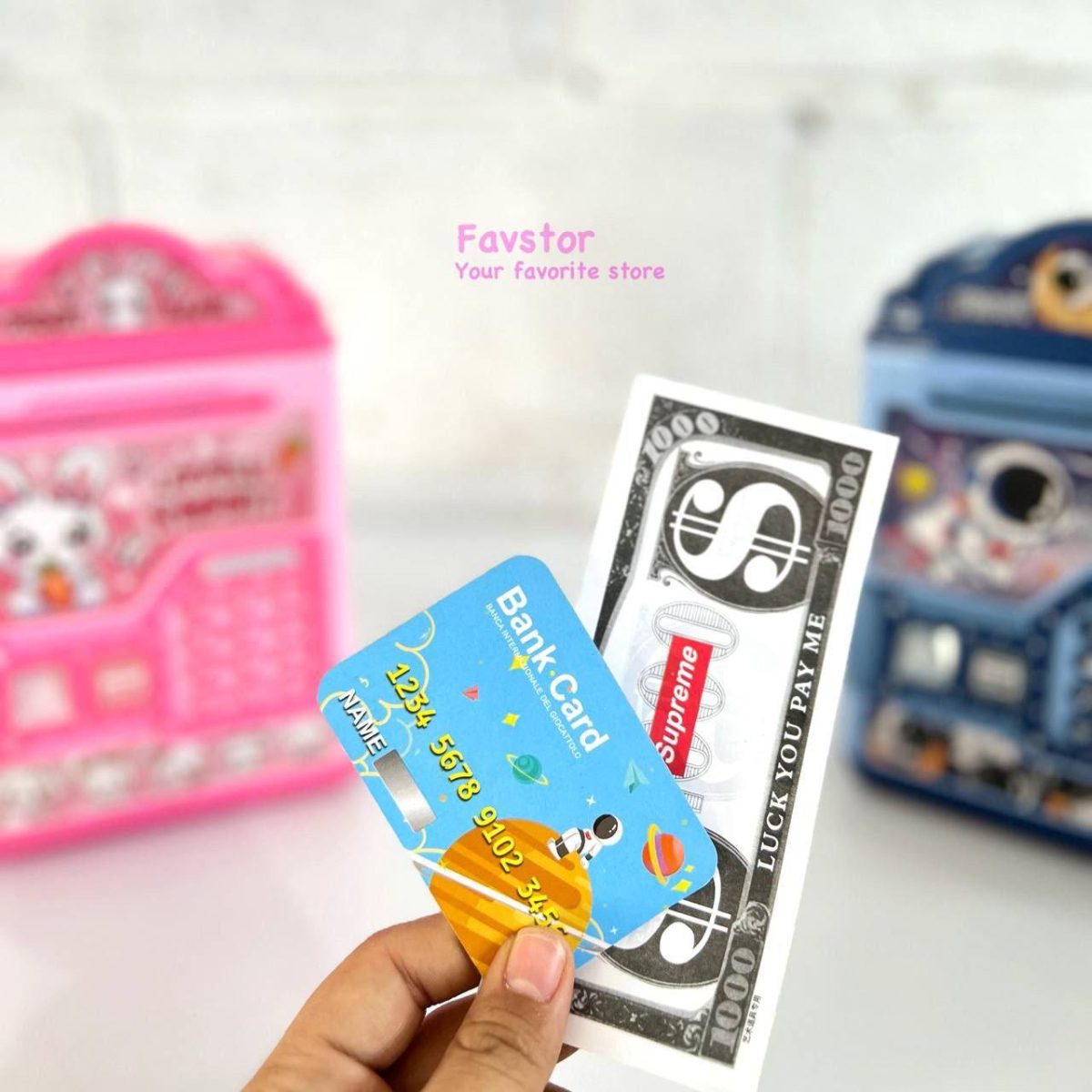 قلک پسورددار گاو صندوقی طرح خرگوش و فضانورد PIGGY BANK کد 666 - Image 3