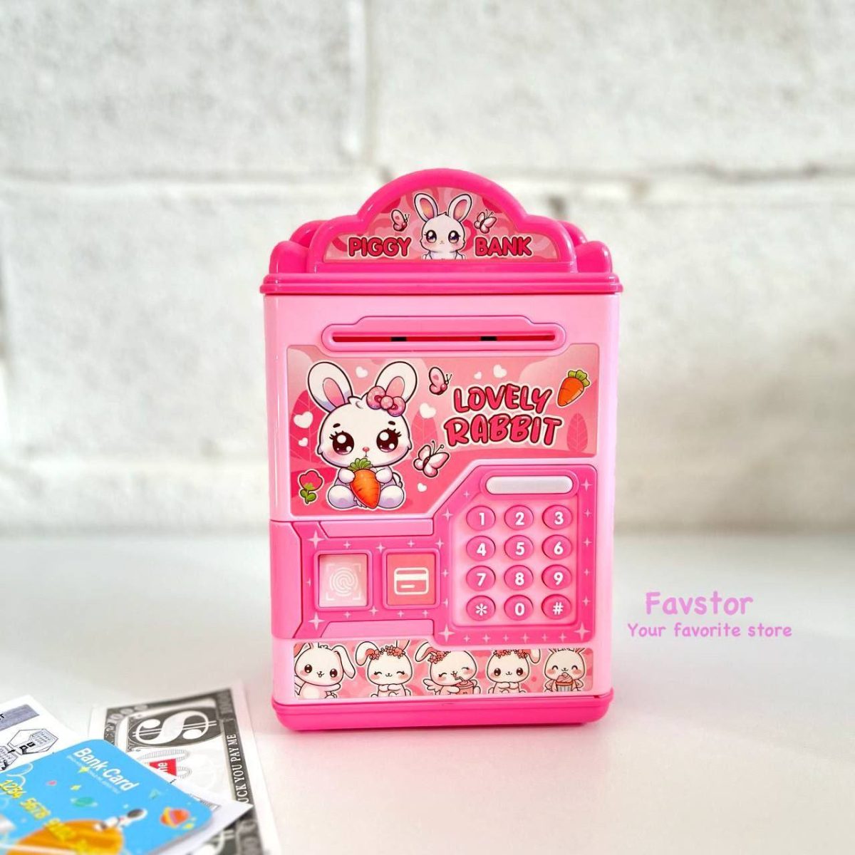 قلک پسورددار گاو صندوقی طرح خرگوش و فضانورد PIGGY BANK کد 666 - Image 4