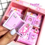 ست 2 عددی مینی دفترچه جاسوییچی طرح خرس صورتی کد FX—0001-04 - Image 2