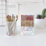 ست 9 عددی روان نویس رنگی نوک نمدی SAIT سری MIPOR PEN LINE کد OD5112C-9