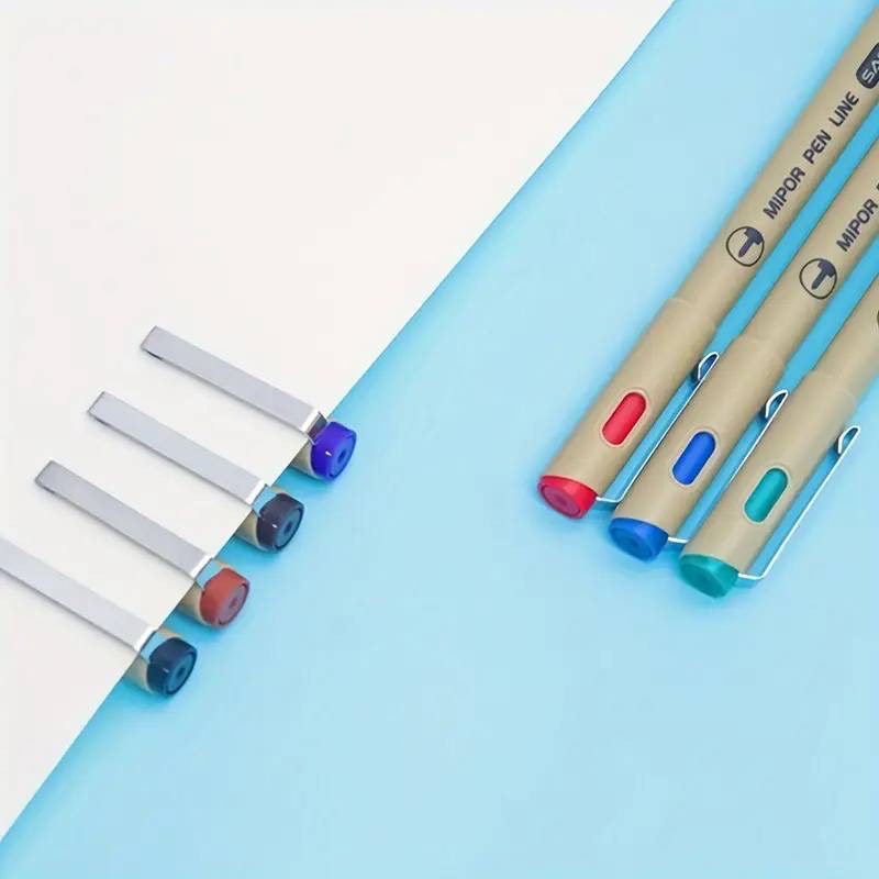 IMG_0374 ست 9 عددی روان نویس رنگی نوک نمدی SAIT سری MIPOR PEN LINE کد OD5112C-9 - Image 9