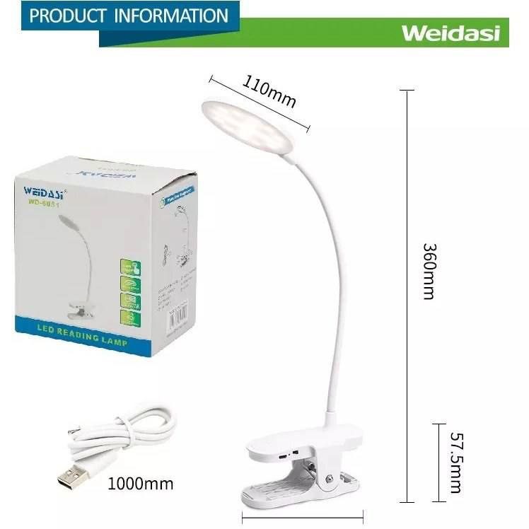 IMG_0384 چراغ مطالعه کلیپسی WEIDASI کد WD-6051 - Image 7