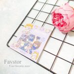 ست 3 عددی شیت استیکر شفاف طلاکوب YIDAWENHUA طرح دختر سری XYH کد24-13 - Image 9