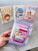 دفتر جلد پفکی مگنتی JINGU طرح دختر gege’s fantasy کد 6031 - Image 2