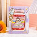 دفتر جلد پفکی مگنتی JINGU طرح دختر gege’s fantasy کد 6031 - Image 4