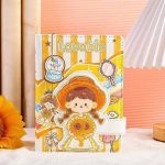 دفتر جلد پفکی مگنتی JINGU طرح دختر gege’s fantasy کد 6031 - Image 5