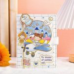 دفتر جلد پفکی مگنتی JINGU طرح دختر gege’s fantasy کد 6031 - Image 7