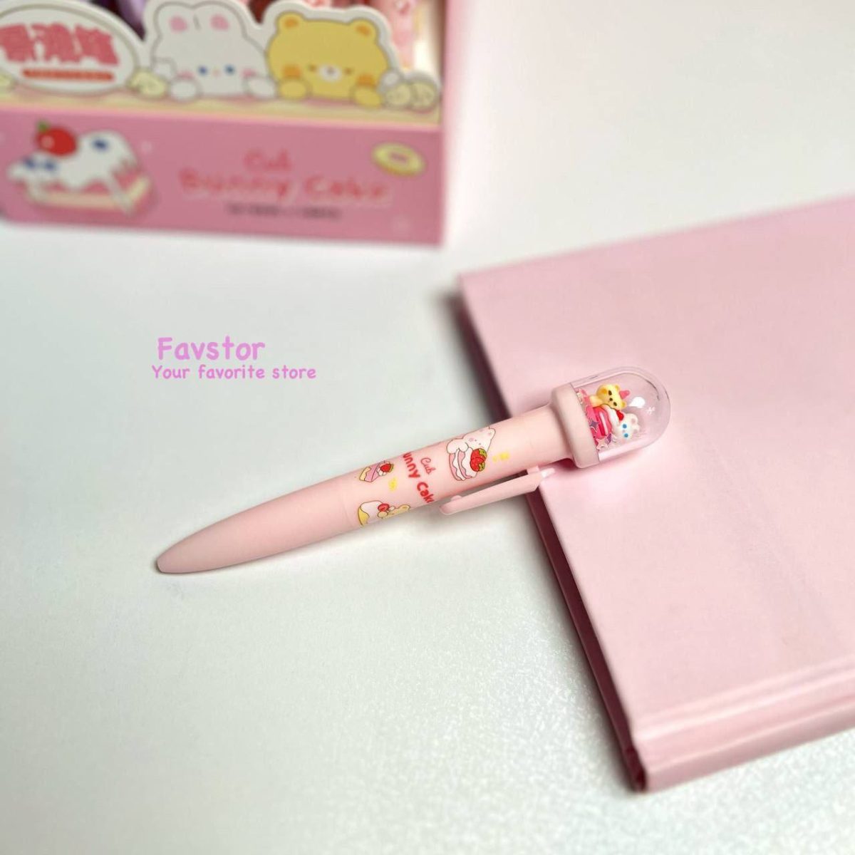 روان نویس کلیکی KUKI طرح خرس و خرگوش Bunny Cake کد KK-8209 - Image 4