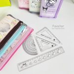 ست 5 تکه خط کش، گونیا، نقاله شفاف DONGCHAO طرح کرومی و Sanrio کد DC-202333 - Image 2