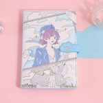دفتر جلد پفکی مگنتی JINGU طرح دختر انیمه ای your color کد 6278 - Image 5