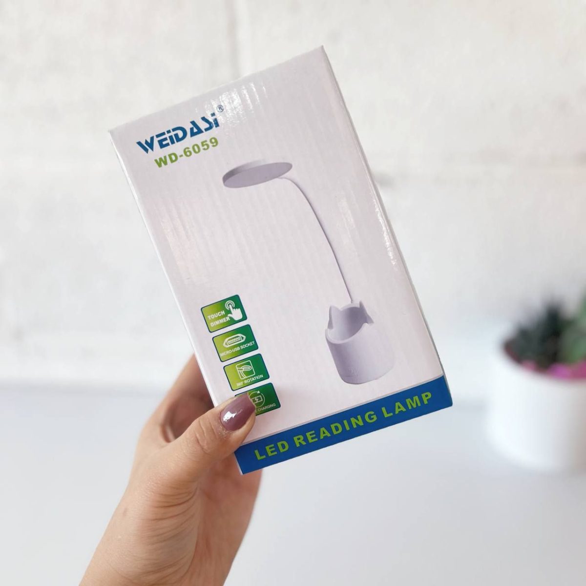 جاقلمی و چراغ مطالعه شارژی WEIDASI طرح گربه کد WD-6059 - Image 11