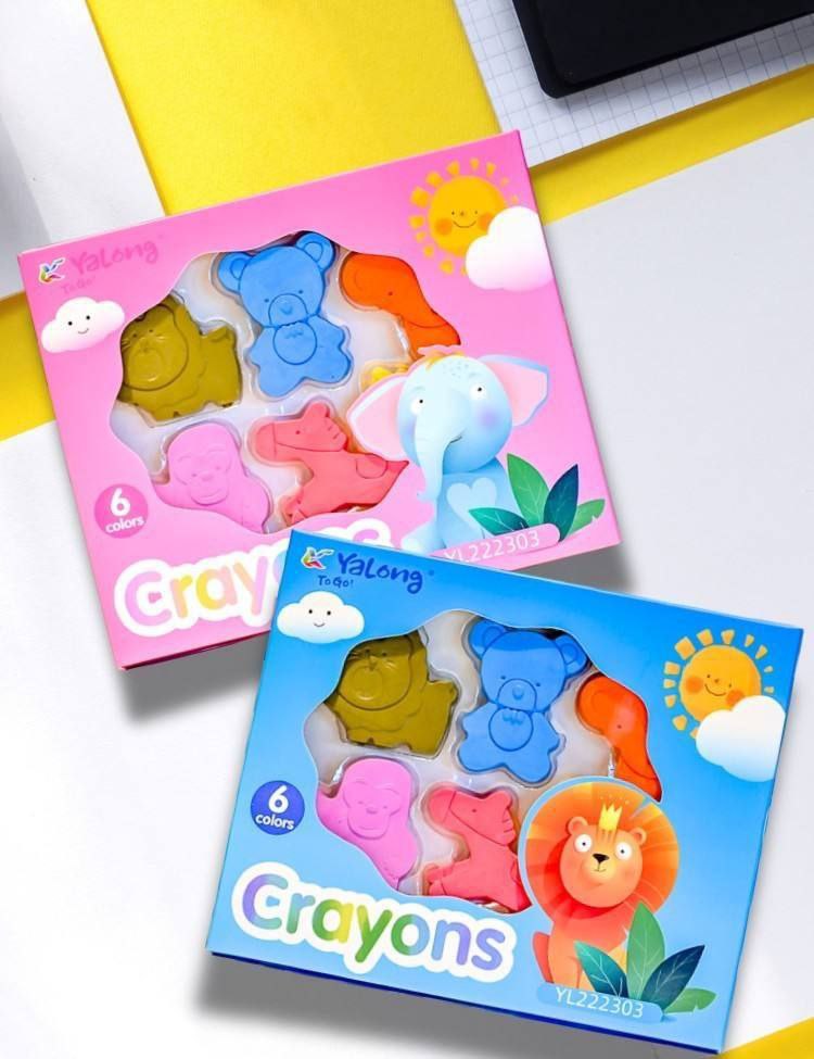 ست 6 عددی پاستل جادویی Yalong طرح حیوانات کد YL222303