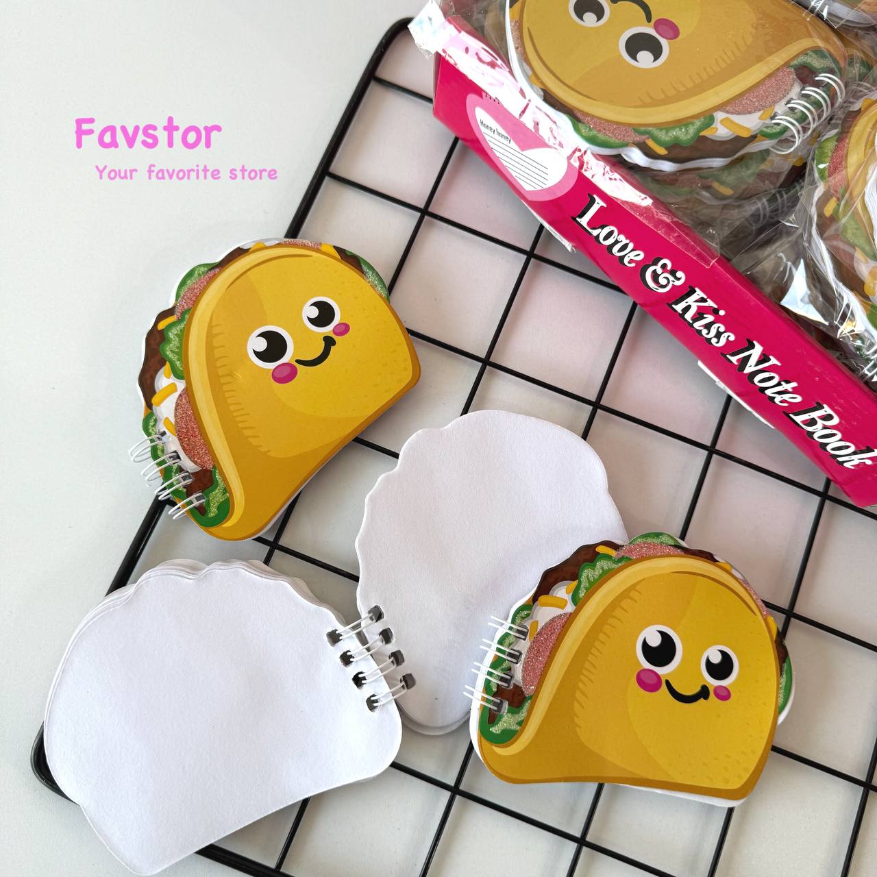 دفترچه یادداشت سیمی طرح ساندویچ تاکو