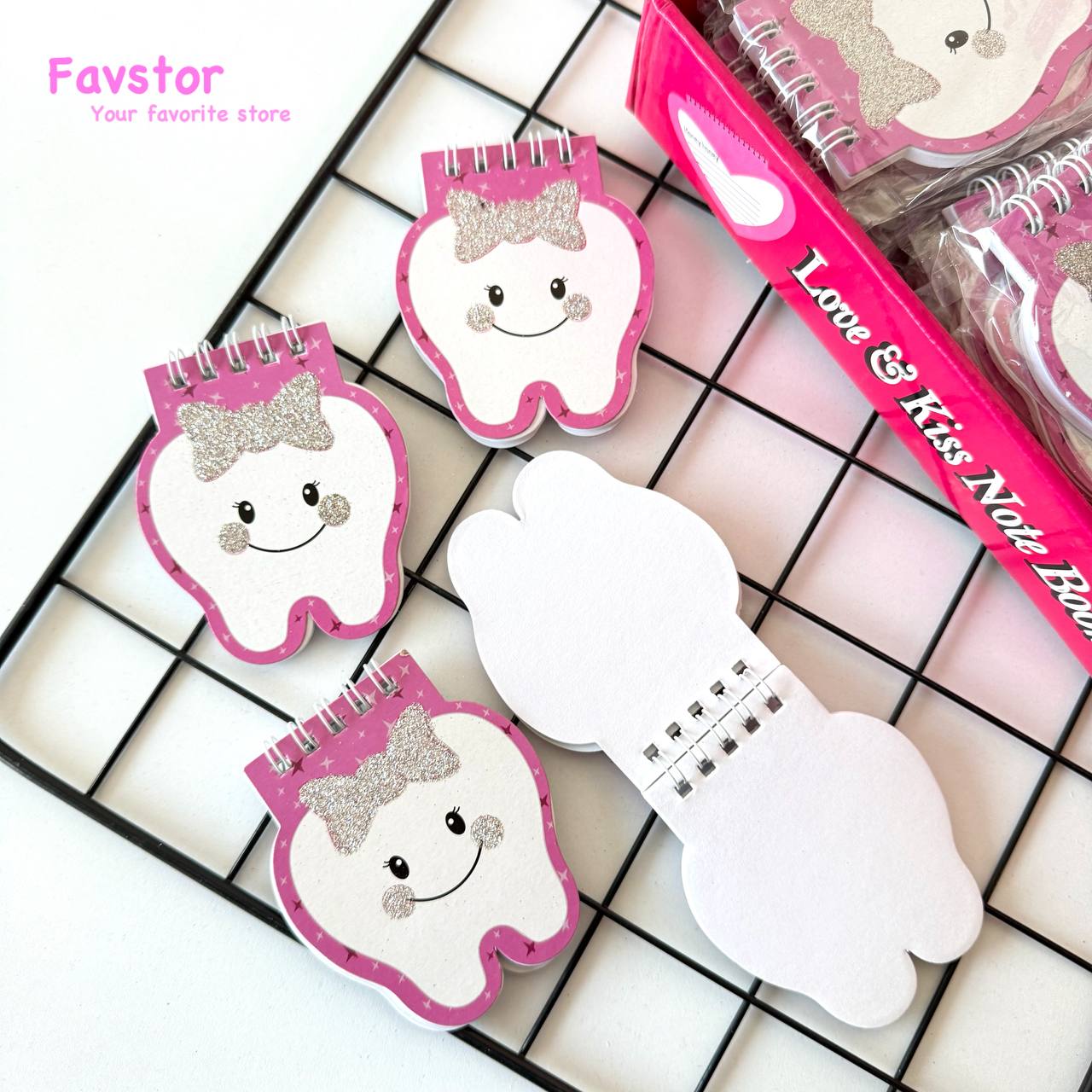 دفترچه یادداشت سیمی طرح دندان