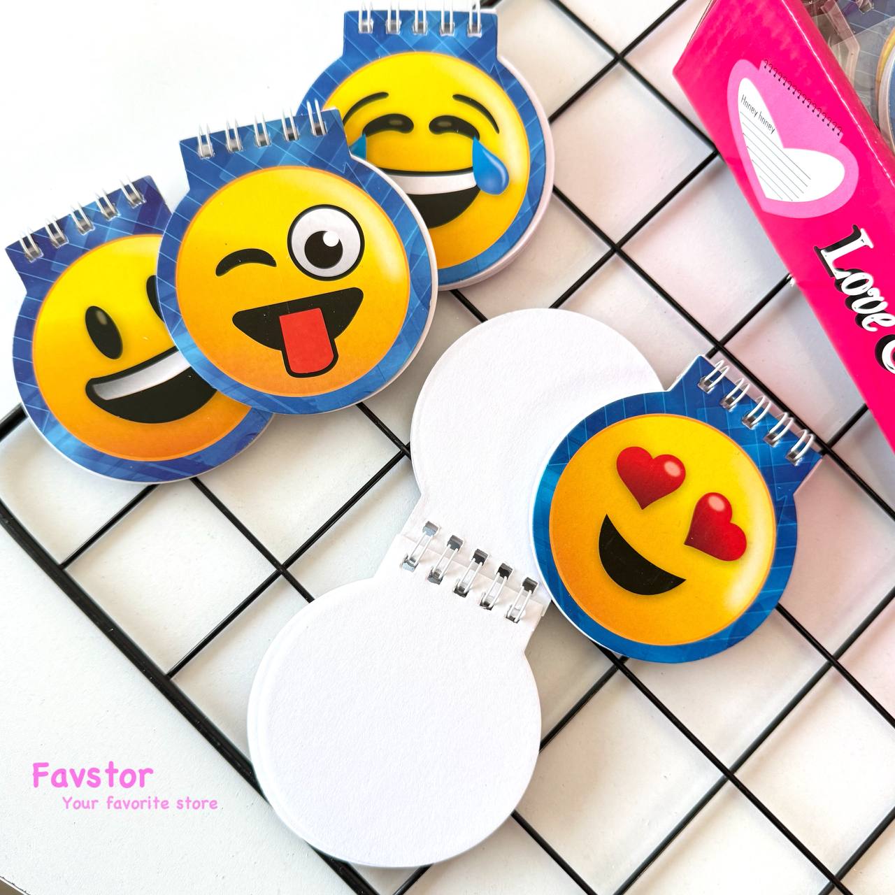 photo_2025-11-04_19-07-29 دفترچه یادداشت سیمی طرح ایموجی - Image 1