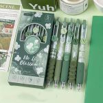 ست 5 عددی روان نویس کلیکی گریپ طرح دار MOKA طرح گل Mo Li Blossom کد MK-3265 - Image 2