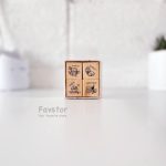 ست 4 عددی مهر چوبی مربعی سری WZ-X100 - Image 7