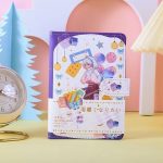 دفترچه جلد پفکی مگنتی JINGU طرح دختر انیمه ای بادکنکی کد 6921 - Image 6