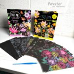 ست 20 تکه اسکرچ کارت طرح گل