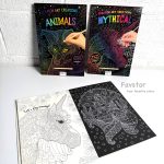 دفتر اسکرچی 12 برگ طرح حیوانات سایز A4