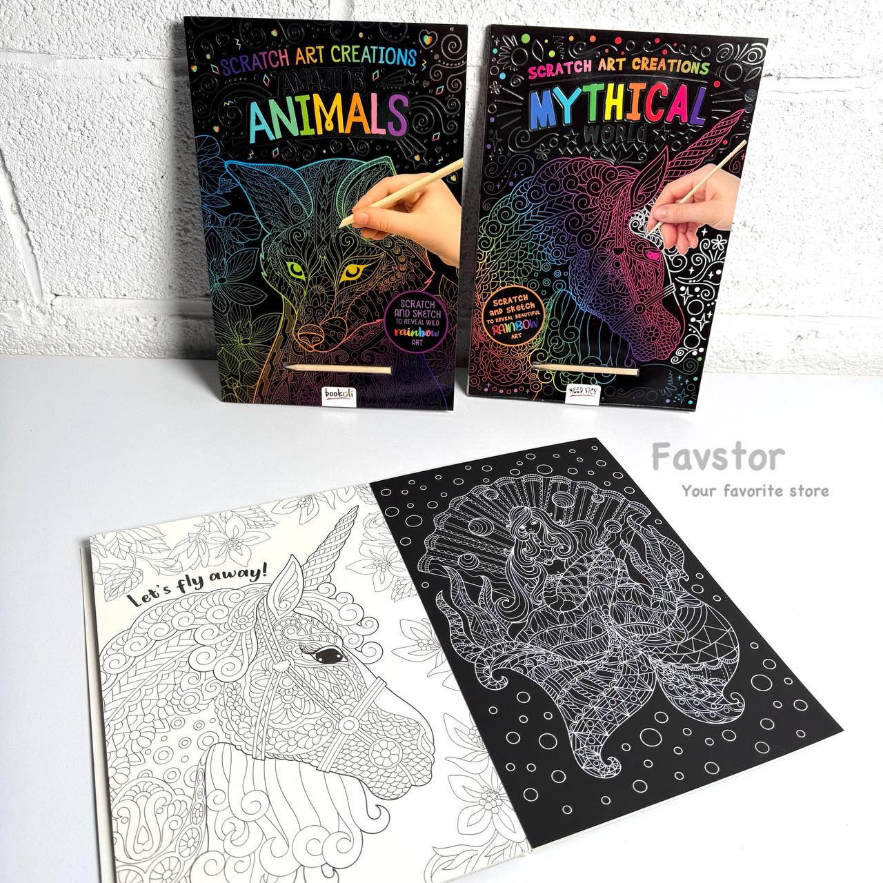 دفتر اسکرچی 12 برگ طرح حیوانات سایز A4