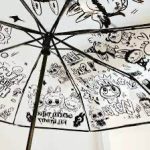 چتر تاشو شفاف طرح لابوبو مشکی - Image 3