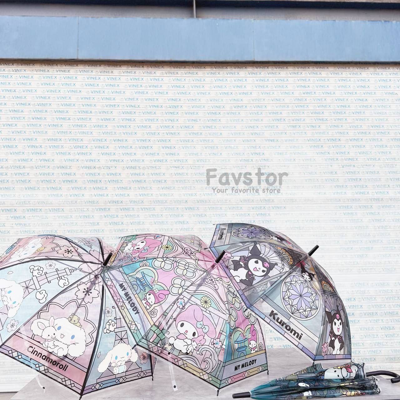 چتر اتوماتیک شفاف طرح کرومی و Sanrio