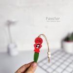 آویز چوبی کوله طرح دختر یلدایی - Image 2