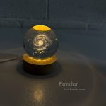 گوی کریستالی پایه چوبی سایز 6