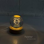 گوی کریستالی پایه چوبی سایز 6 - Image 7